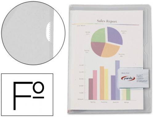 Bolsa dossier pardo em plastico folio transparente , Pardo , 13651 , 